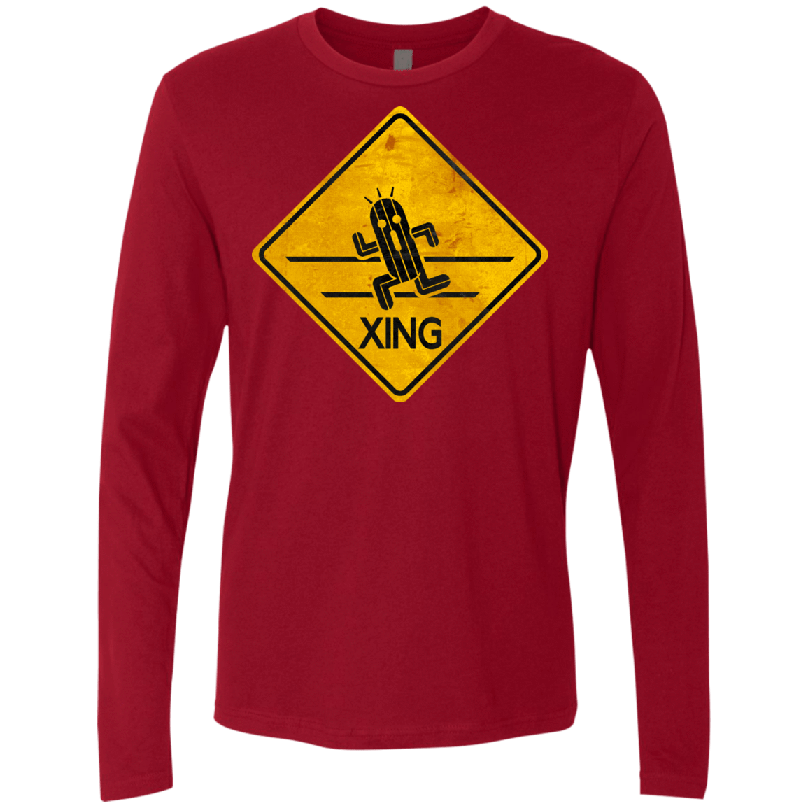 T-Shirts Cardinal / Small Cactuar Crossing Men's Premium Long Sleeve
