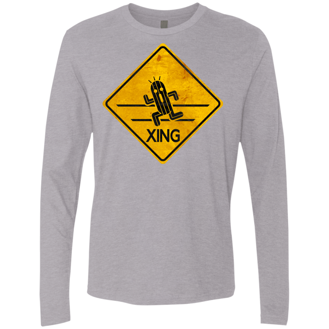 T-Shirts Heather Grey / Small Cactuar Crossing Men's Premium Long Sleeve