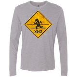 T-Shirts Heather Grey / Small Cactuar Crossing Men's Premium Long Sleeve