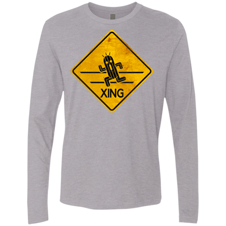 T-Shirts Heather Grey / Small Cactuar Crossing Men's Premium Long Sleeve