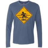 T-Shirts Indigo / Small Cactuar Crossing Men's Premium Long Sleeve