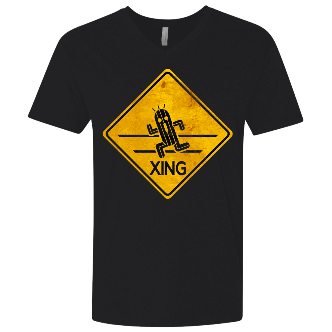 T-Shirts Black / X-Small Cactuar Crossing Men's Premium V-Neck
