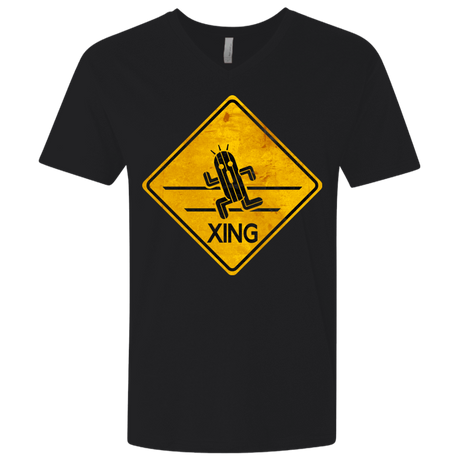 T-Shirts Black / X-Small Cactuar Crossing Men's Premium V-Neck