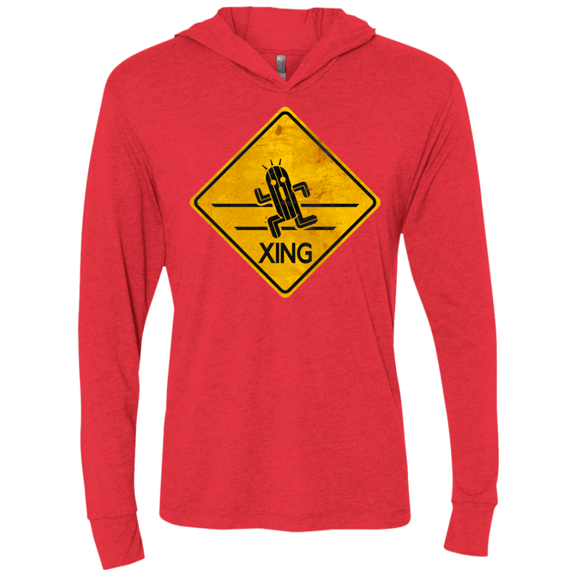 T-Shirts Vintage Red / X-Small Cactuar Crossing Triblend Long Sleeve Hoodie Tee