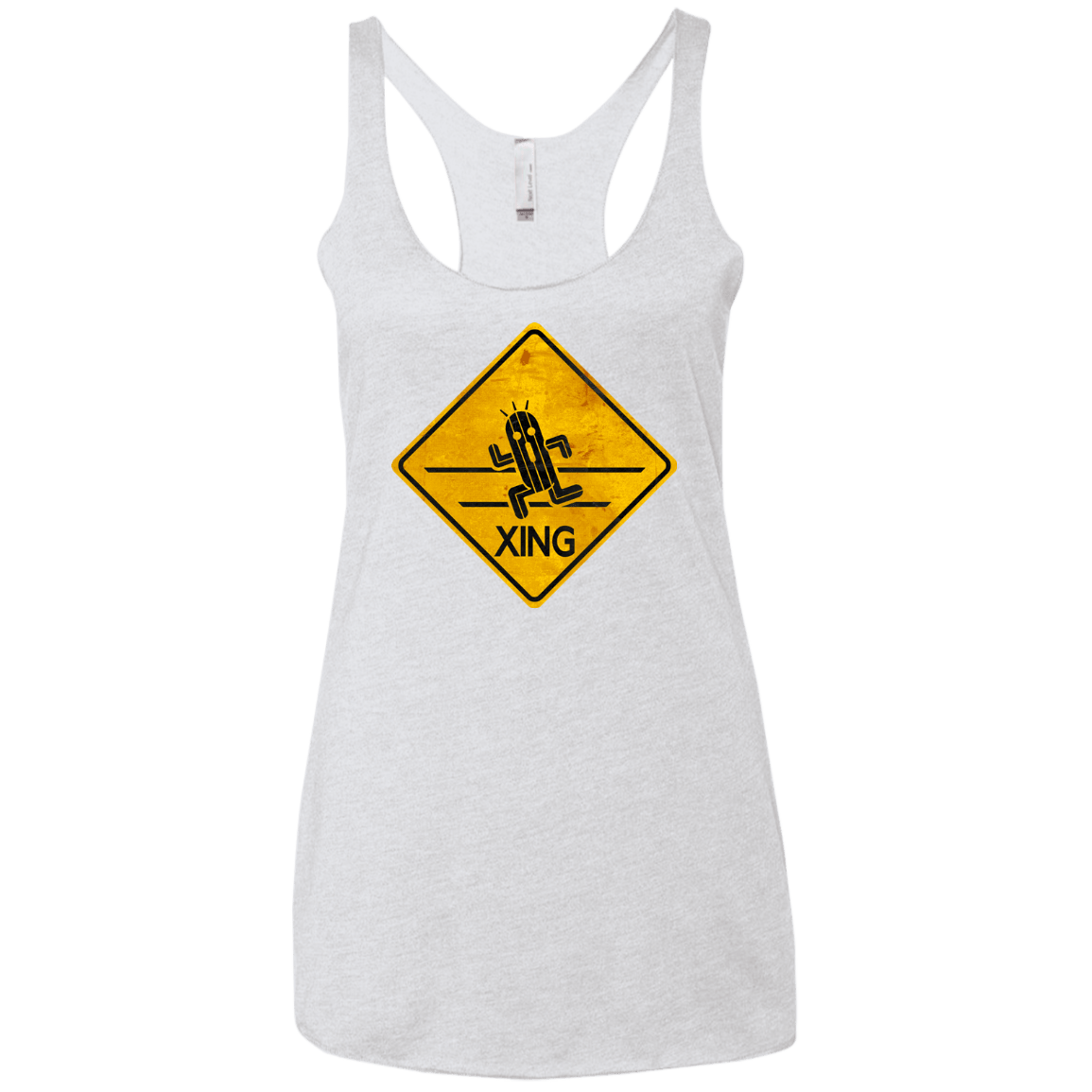 T-Shirts Heather White / X-Small Cactuar Crossing Women's Triblend Racerback Tank