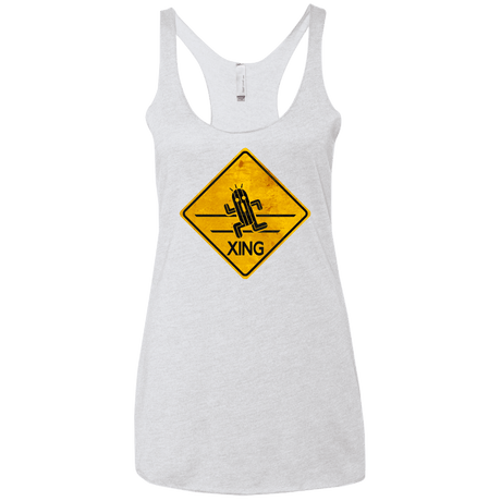 T-Shirts Heather White / X-Small Cactuar Crossing Women's Triblend Racerback Tank