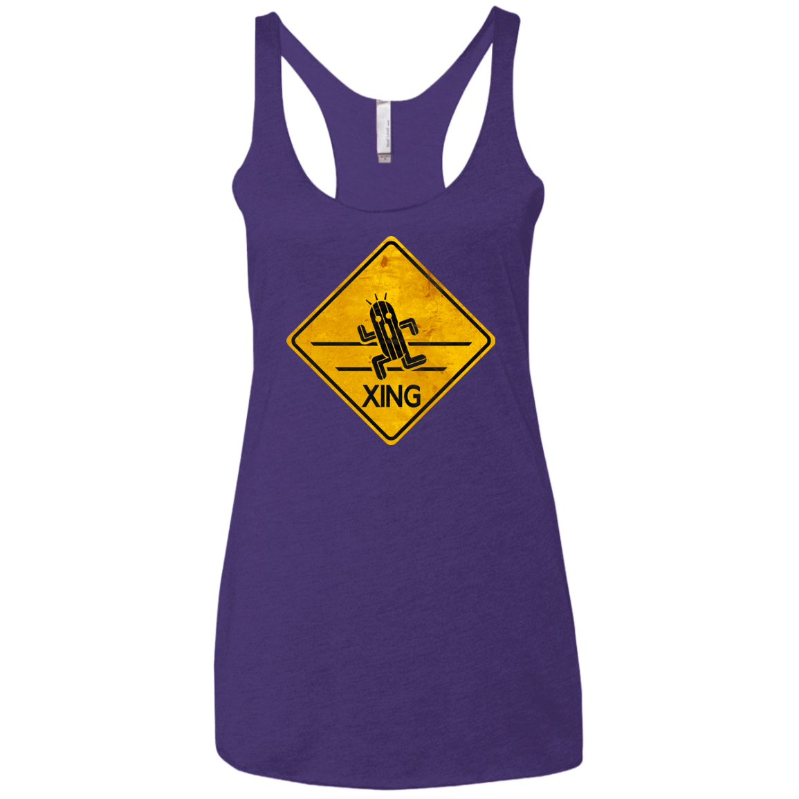 T-Shirts Purple / X-Small Cactuar Crossing Women's Triblend Racerback Tank