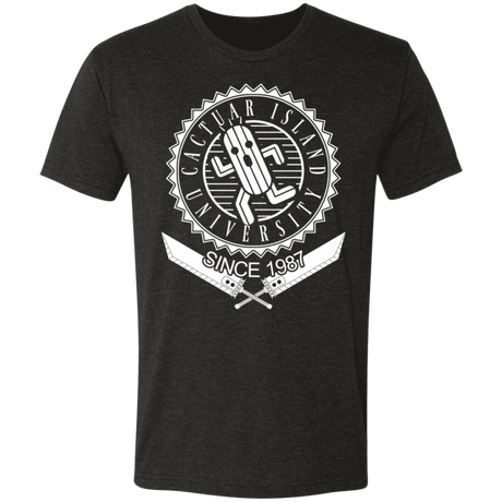 T-Shirts Vintage Black / S Cactuar Island University Men's Triblend T-Shirt