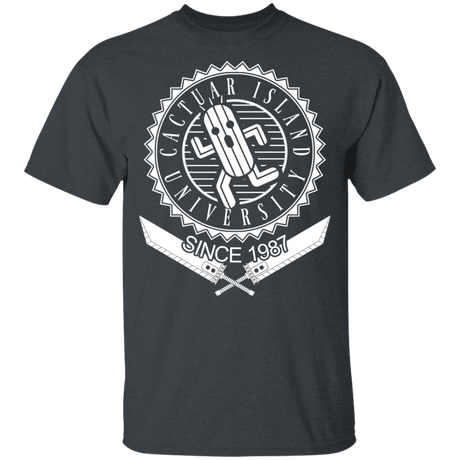 T-Shirts Dark Heather / YXS Cactuar Island University Youth T-Shirt