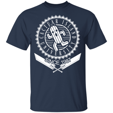 T-Shirts Navy / YXS Cactuar Island University Youth T-Shirt