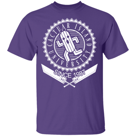 T-Shirts Purple / YXS Cactuar Island University Youth T-Shirt
