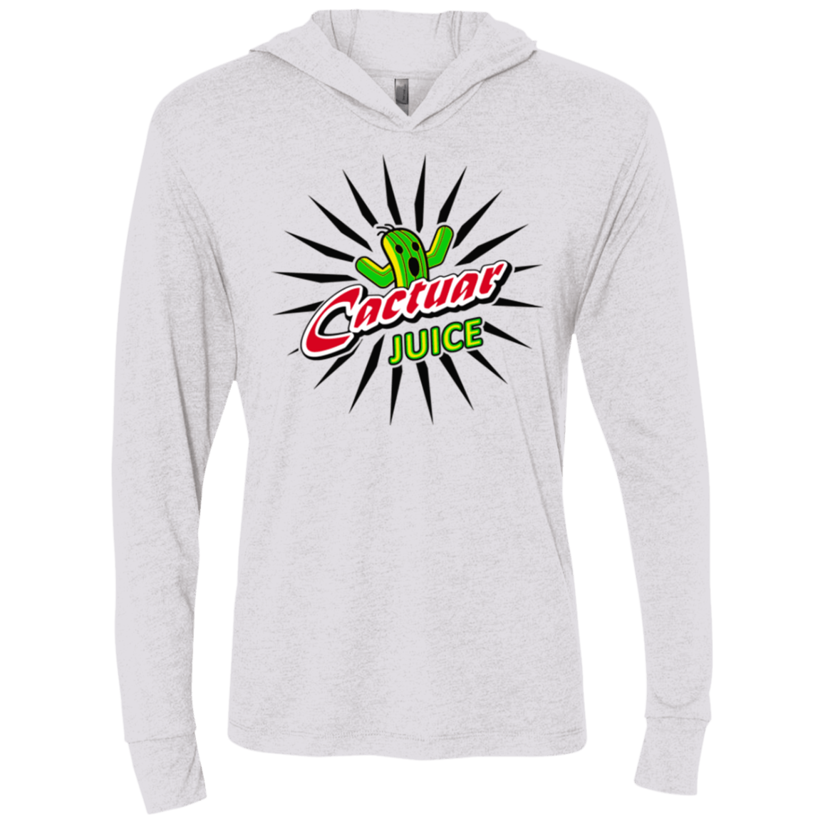 T-Shirts Heather White / X-Small Cactuar juice Triblend Long Sleeve Hoodie Tee