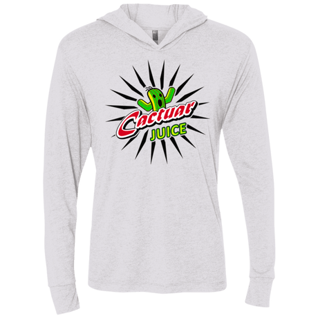 T-Shirts Heather White / X-Small Cactuar juice Triblend Long Sleeve Hoodie Tee