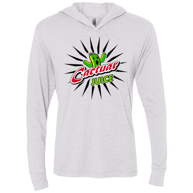 T-Shirts Heather White / X-Small Cactuar juice Triblend Long Sleeve Hoodie Tee
