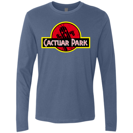 T-Shirts Indigo / Small Cactuar Park Men's Premium Long Sleeve