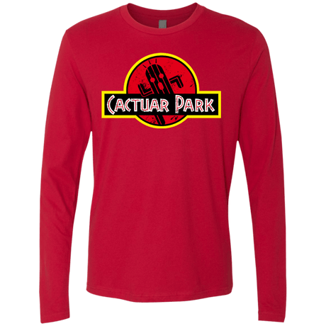 T-Shirts Red / Small Cactuar Park Men's Premium Long Sleeve