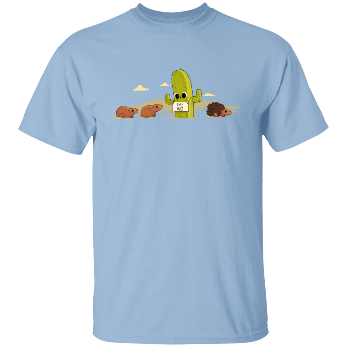 T-Shirts Light Blue / S Cactus Hug T-Shirt