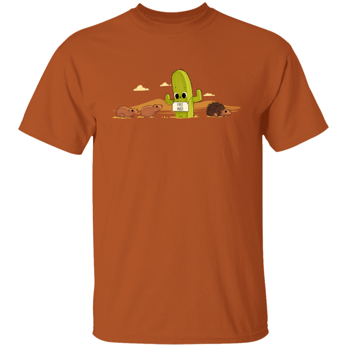 T-Shirts Texas Orange / S Cactus Hug T-Shirt