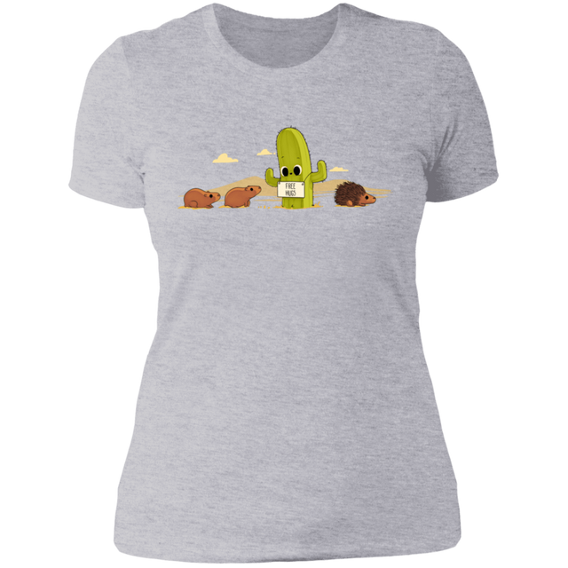 T-Shirts Heather Grey / S Cactus Hug Women's Premium T-Shirt