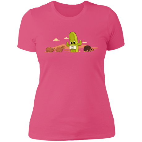 T-Shirts Hot Pink / S Cactus Hug Women's Premium T-Shirt