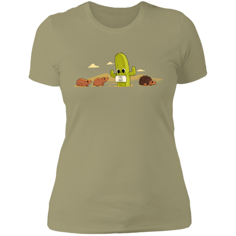 T-Shirts Light Olive / S Cactus Hug Women's Premium T-Shirt