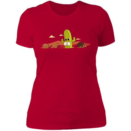 T-Shirts Red / S Cactus Hug Women's Premium T-Shirt