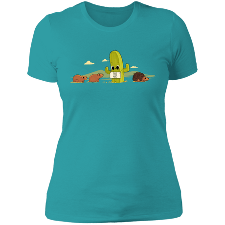T-Shirts Tahiti Blue / S Cactus Hug Women's Premium T-Shirt