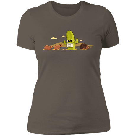 T-Shirts Warm Grey / S Cactus Hug Women's Premium T-Shirt