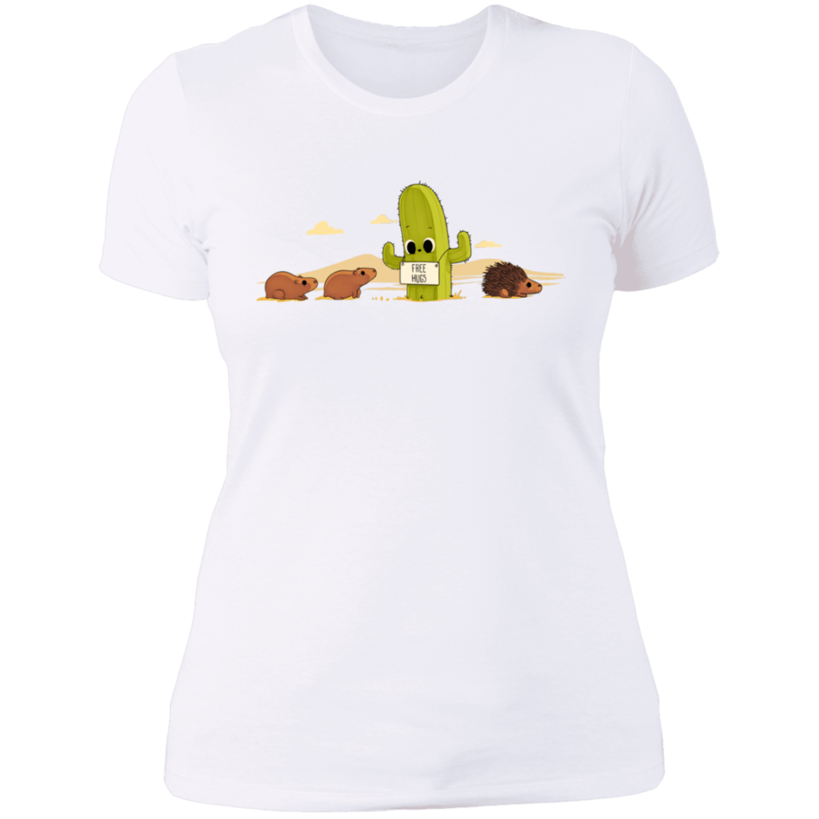 T-Shirts White / S Cactus Hug Women's Premium T-Shirt