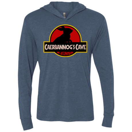 T-Shirts Indigo / X-Small Caerbannog Cave Triblend Long Sleeve Hoodie Tee