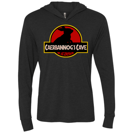 T-Shirts Vintage Black / X-Small Caerbannog Cave Triblend Long Sleeve Hoodie Tee