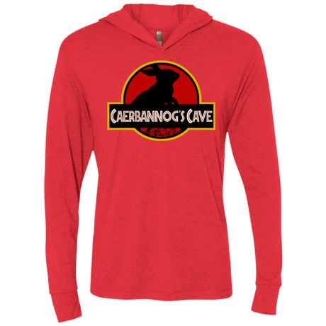 T-Shirts Vintage Red / X-Small Caerbannog Cave Triblend Long Sleeve Hoodie Tee