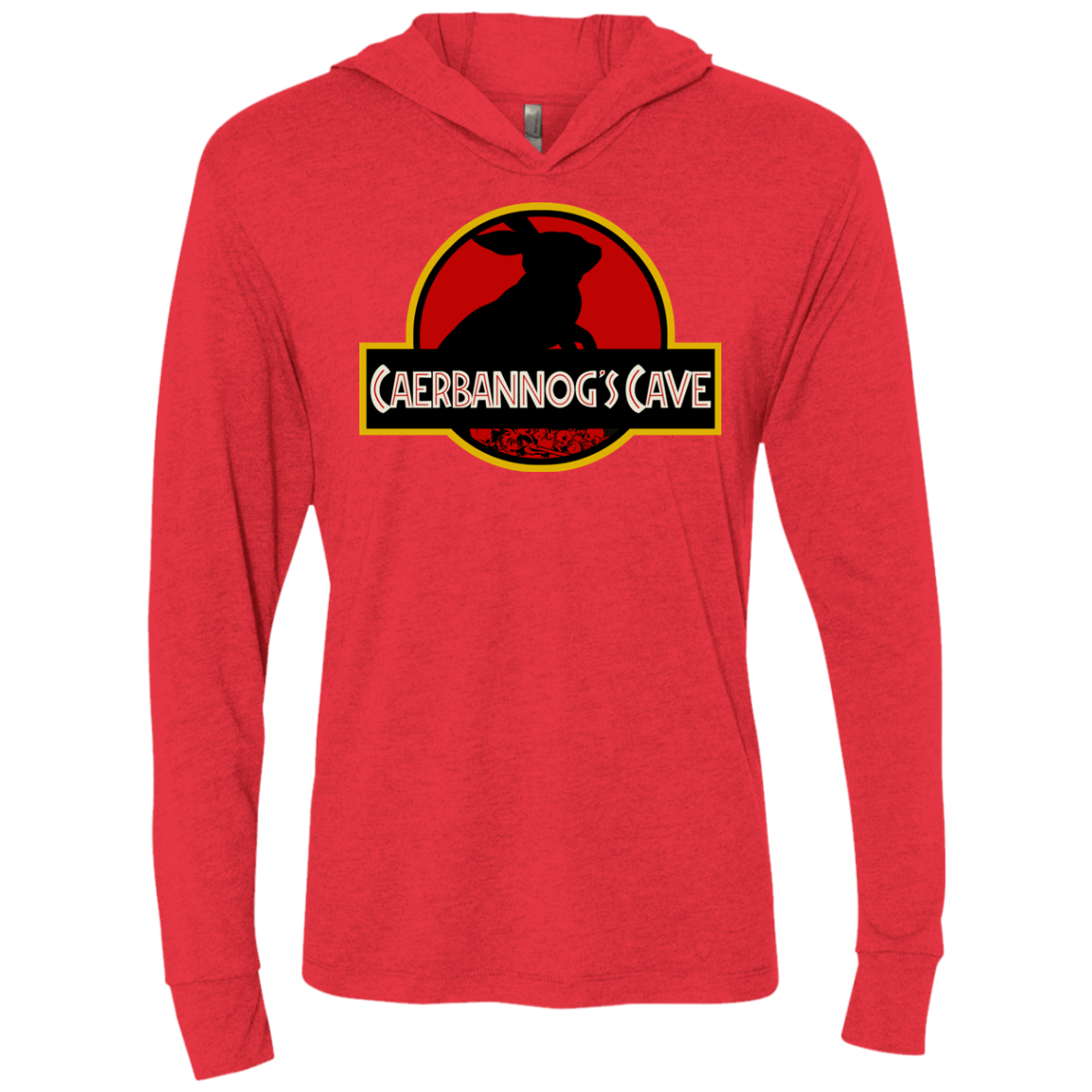 T-Shirts Vintage Red / X-Small Caerbannog Cave Triblend Long Sleeve Hoodie Tee