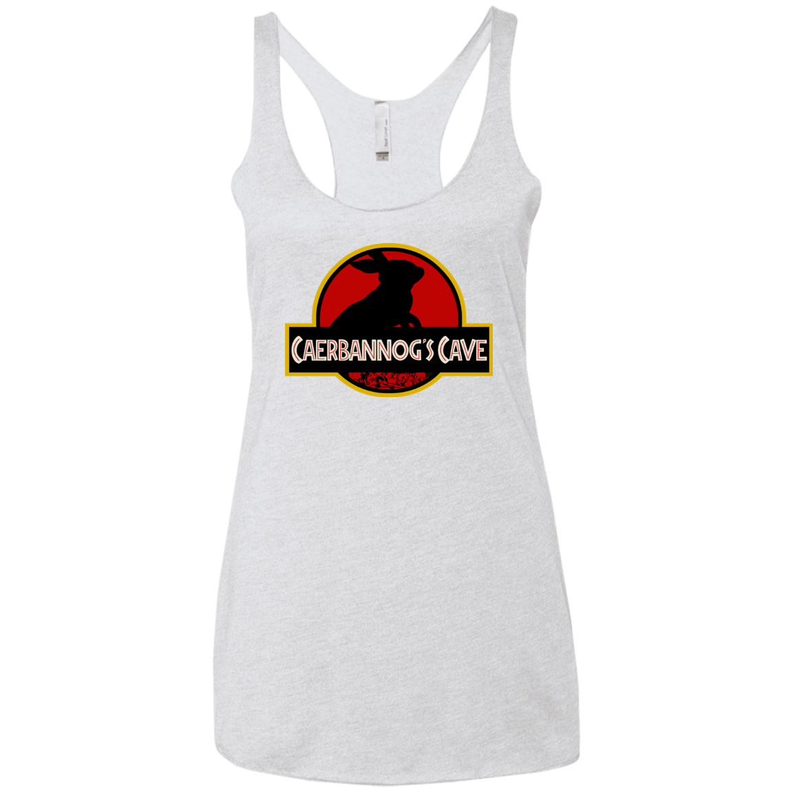 T-Shirts Heather White / X-Small Caerbannog Cave Women's Triblend Racerback Tank