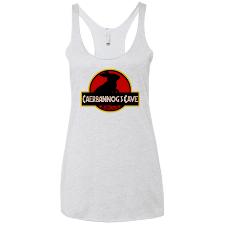 T-Shirts Heather White / X-Small Caerbannog Cave Women's Triblend Racerback Tank
