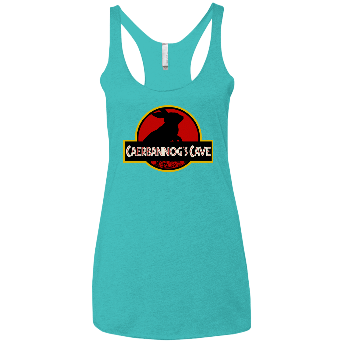 T-Shirts Tahiti Blue / X-Small Caerbannog Cave Women's Triblend Racerback Tank