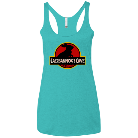 T-Shirts Tahiti Blue / X-Small Caerbannog Cave Women's Triblend Racerback Tank