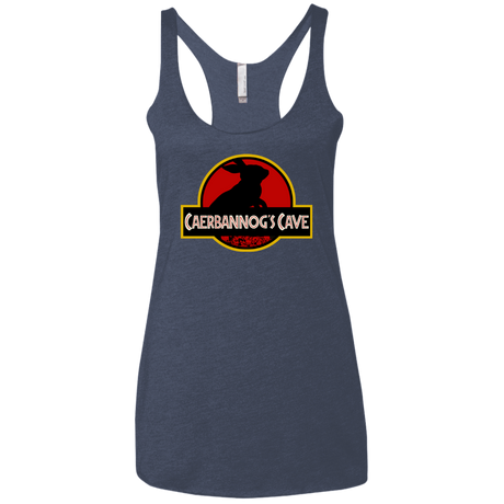 T-Shirts Vintage Navy / X-Small Caerbannog Cave Women's Triblend Racerback Tank