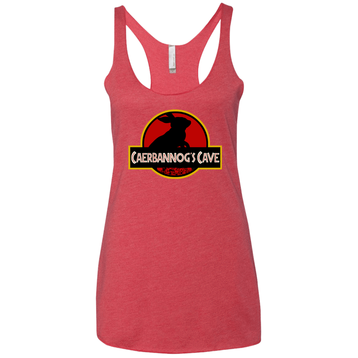 T-Shirts Vintage Red / X-Small Caerbannog Cave Women's Triblend Racerback Tank