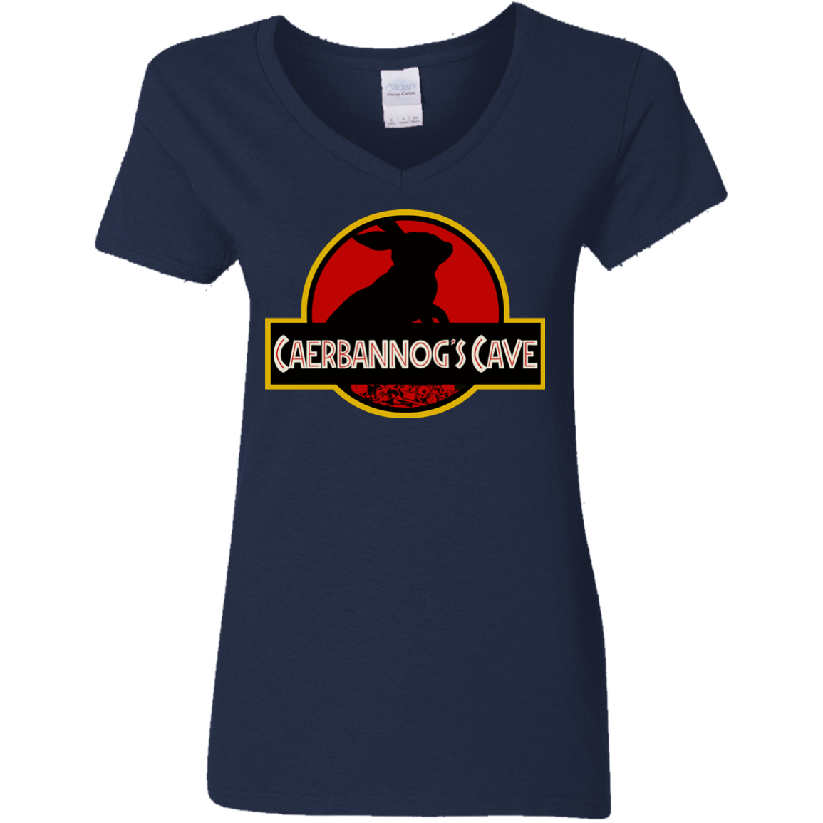 T-Shirts Navy / S Caerbannog Cave Women's V-Neck T-Shirt