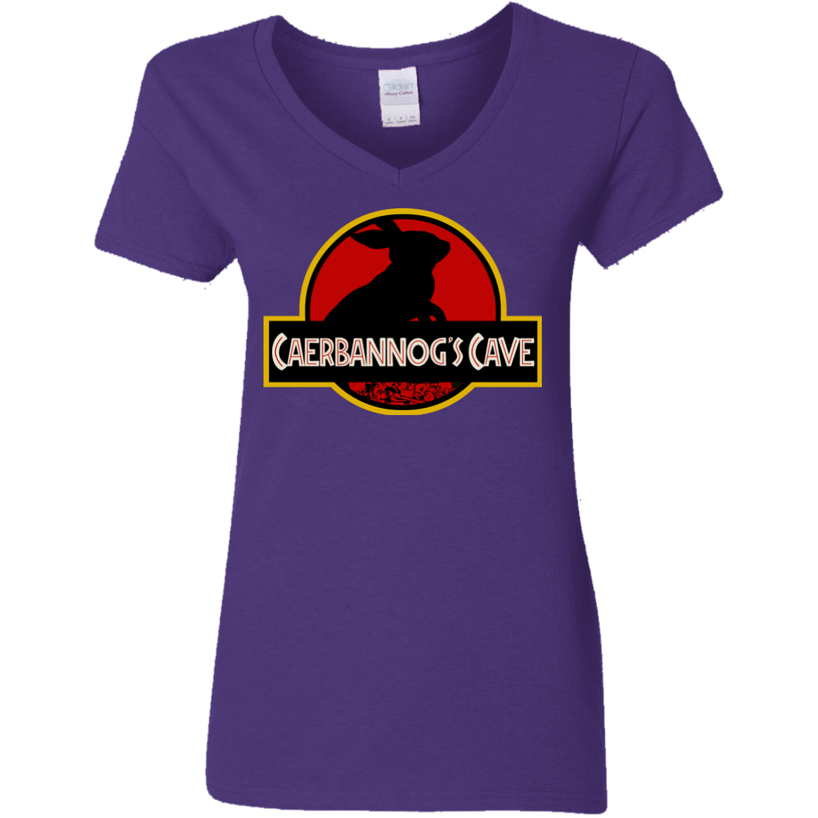 T-Shirts Purple / S Caerbannog Cave Women's V-Neck T-Shirt