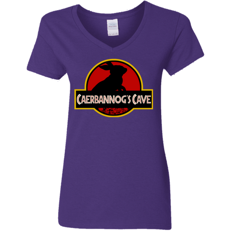 T-Shirts Purple / S Caerbannog Cave Women's V-Neck T-Shirt