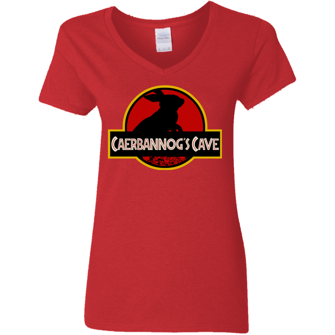 T-Shirts Red / S Caerbannog Cave Women's V-Neck T-Shirt