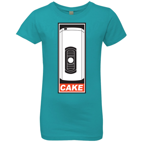 T-Shirts Tahiti Blue / YXS Cake is a Lie Girls Premium T-Shirt