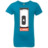 T-Shirts Turquoise / YXS Cake is a Lie Girls Premium T-Shirt