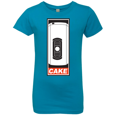 T-Shirts Turquoise / YXS Cake is a Lie Girls Premium T-Shirt