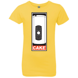 T-Shirts Vibrant Yellow / YXS Cake is a Lie Girls Premium T-Shirt