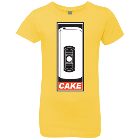 T-Shirts Vibrant Yellow / YXS Cake is a Lie Girls Premium T-Shirt