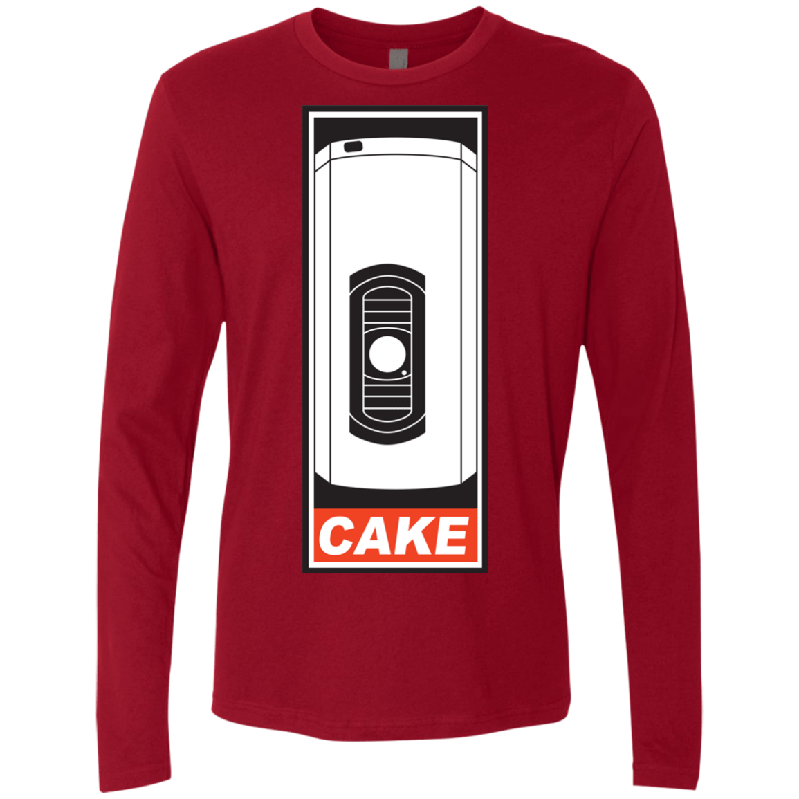 T-Shirts Cardinal / Small Cake is a Lie Men's Premium Long Sleeve