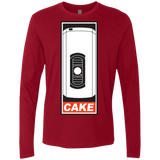 T-Shirts Cardinal / Small Cake is a Lie Men's Premium Long Sleeve